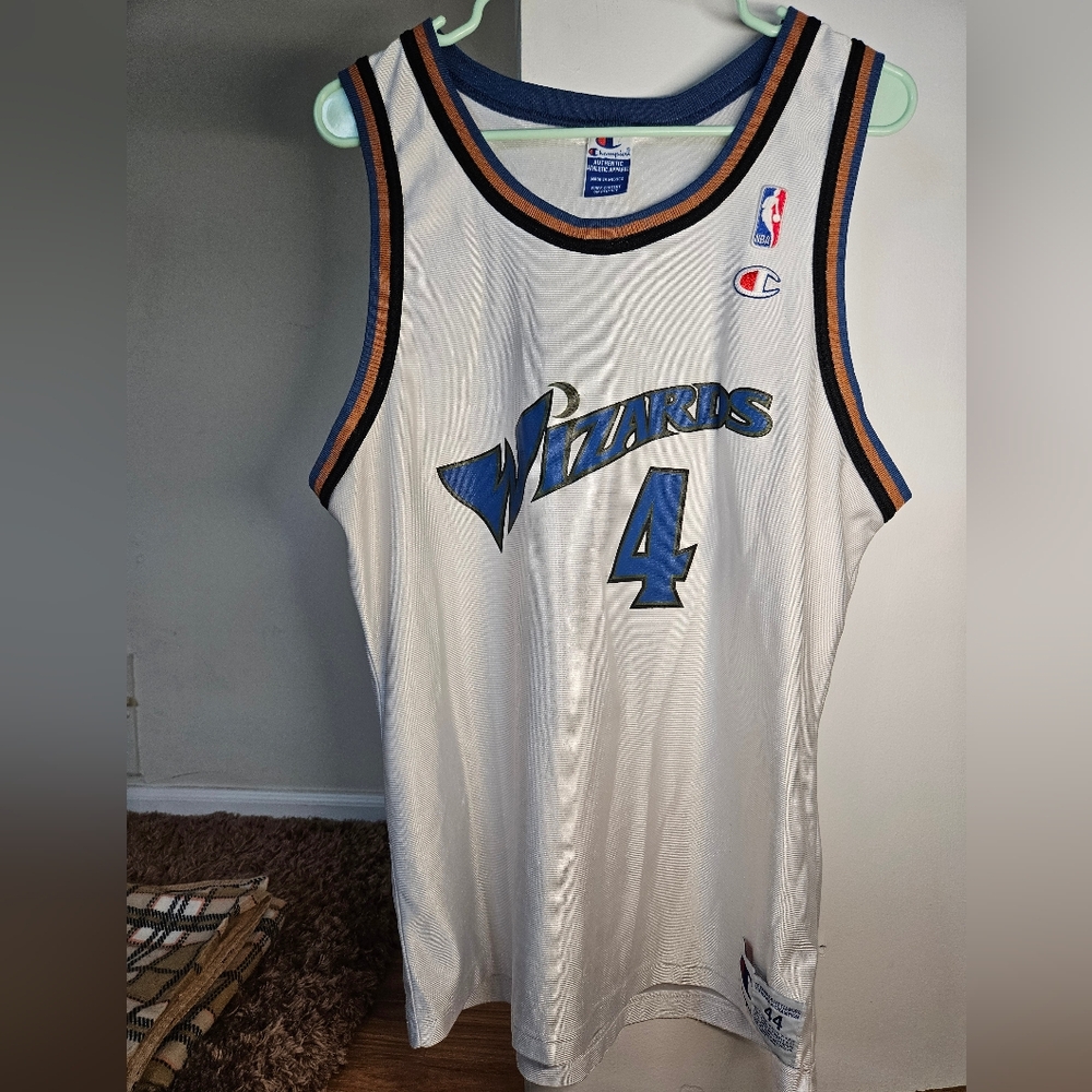 Washington D.C. Wizards Throwback Champions Chris Webber NBA Home Jersey #4